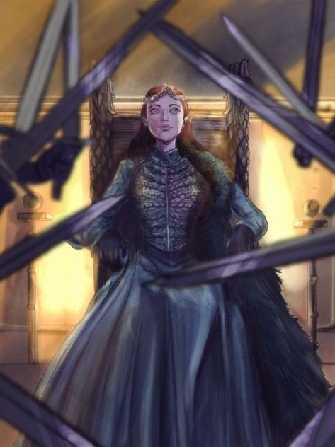 Sansa Stark Queen, Queen Of The North, Queen In The North, Game Of Thrones Artwork, Got Game Of Thrones, Asoiaf Art, House Stark, Gra O Tron, Game Of Thrones Art