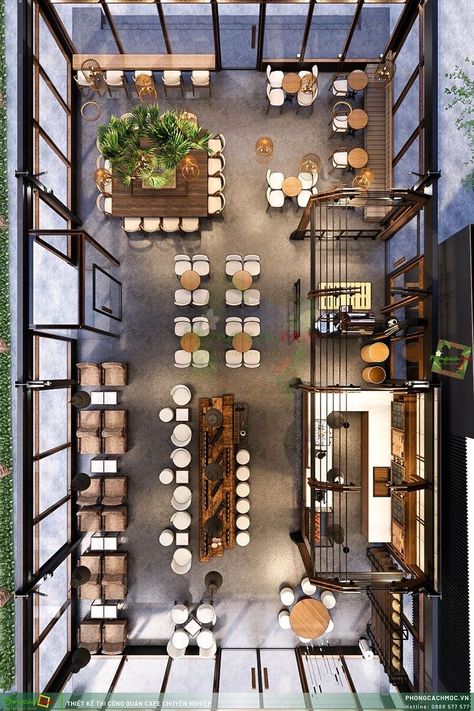 Musical Cafe Design, Coffee Shop Event Ideas, Romance Bookstore, Farm To Table Restaurant, Gastro Bar, Cafe Plan, Restaurant Floor Plan, Rooftop Restaurant Design, Cafeteria Design