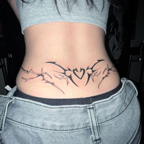 Lower Back Tattoo, Punk Tattoo, Waist Tattoos, Grunge Tattoo, Tatuaje A Color, Back Tattoo Women, Bo Peep, Aesthetic Tattoo, Sister Tattoos