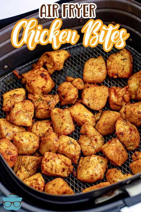 Meat Recipes In Air Fryer, Easy Chicken In Air Fryer, Chicken On The Air Fryer, Ranch Chicken Bites Air Fryer, Cooking Chicken In The Air Fryer, Chicken Pieces Air Fryer, Air Fry Raw Chicken, Chicken Thigh Bites Air Fryer, How To Cook Chicken In An Air Fryer