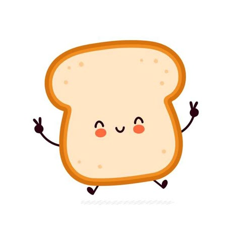 Lindo personaje de tostadas de pan diver... | Premium Vector #Freepik #vector Pan Kawaii, Toast Drawing, Food Pyramid Project, Food Doodles, Food Kawaii, Cute Ducklings, Food Cartoon, Food Pyramid, 강아지 그림