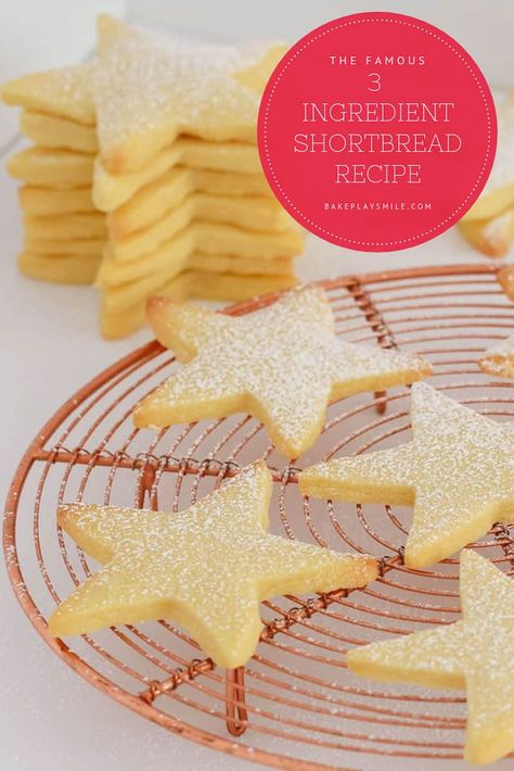 3 Ingredient Shortbread, 3 Ingredient Biscuit Recipe, Traditional Shortbread Recipe, Christmas Biscuits Recipe, Easy Biscuit, Sugar Biscuits, 3 Ingredient Cookies, Easy Biscuit Recipe, Plain Cookies