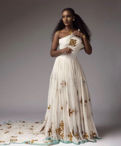 Ethiopian Bridal Dress, Simple Habesha Kemis, Habesha Kemis Ethiopian Dress Prom, Zuria Habesha Dress, Habesha Wedding Dress, Festive White Embroidered Habesha Kemis, Ethiopian Clothes, Habesha Clothes, Ethiopian Dresses