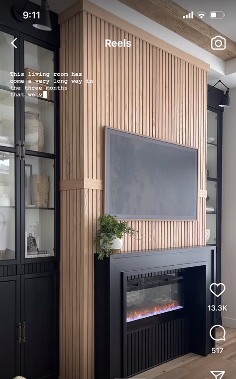 Beadboard Above Fireplace, Wood Above Fireplace, Room Panelling, Tv Bar, Basement Fireplace, Above Fireplace, Fireplace Redo, Build A Fireplace, Fireplace Tv Wall