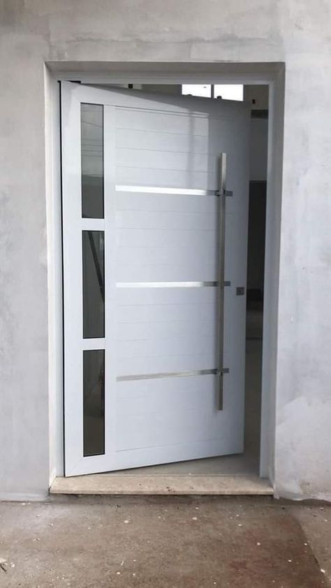 Modern Security Doors Ideas Front Entry, Aluminium Door Design, Modern Entry Door, Modern Entrance Door, Home Gate Design, House Main Door, Modern Exterior Doors, House Main Door Design, Contemporary Front Doors