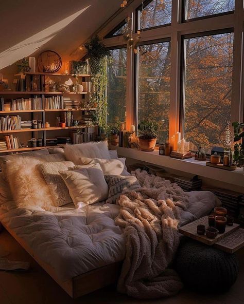 Cozy Lodge Decor, House Aesthetic Interior Design Cozy, Comfortable Home Decor Cozy Living, Autumn Design Home, Comfy Beds Cozy, Cozy Room Decor Vintage, Cozy Bedroom Blankets, Comfy Interior Design, Cozy Home Vibes