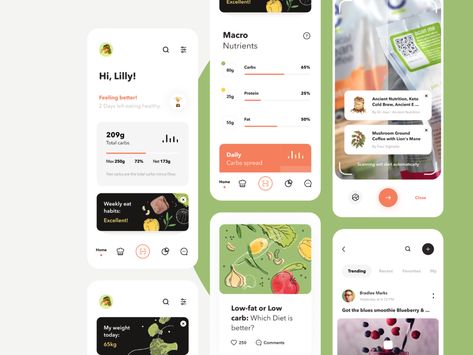 Ui Illustration, Diet App, Nutrition App, Ux Design Principles, Diet Apps, Planning App, Calorie Calculator, State Farm, App Design Inspiration