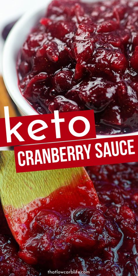 Keto Cranberry Sauce, Keto Thanksgiving Dinner, Low Carb Thanksgiving Recipes, Sugar Free Cranberry Sauce, Keto Cranberry, Keto Holiday Recipes, Low Carb Holiday, Keto Sauces, Keto Holiday