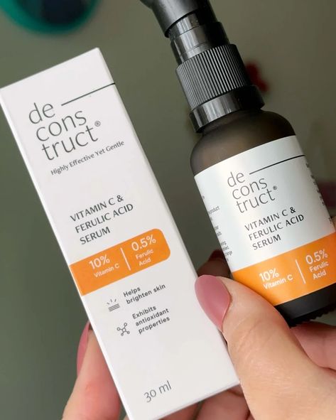 Deconstruct Vitamin C Serum Review - The Best Ever! Clear Dark Spots, Cosmetic Package, Best Vitamin C Serum, Best Vitamin C, Acne Marks, Kojic Acid, Skin Care Remedies, Skin Serum, Sun Damage