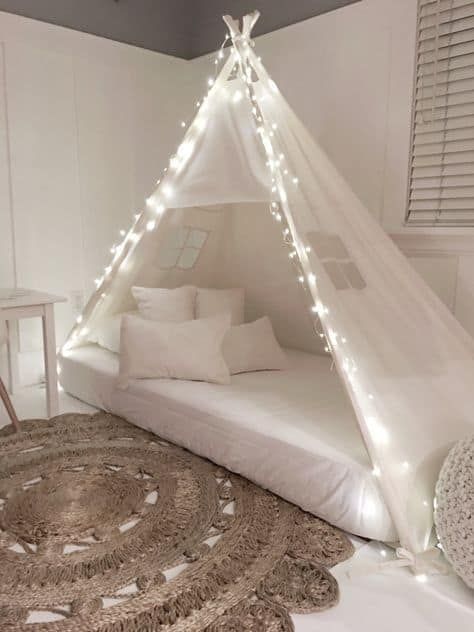 Toddler Floor Bed, Bed Tent, Cute Bedroom, Bed Canopy, Floor Bed, Pretty Room, Girl Beds, Canopy Bed, Cute Room