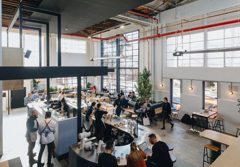 Warehouse Conversion, Warehouse Design, Coffee Shop Design, Cafe Interior Design, Coffee Roasters, Cafe Interior, Open Space, Coffee Bar, Coffee Shop