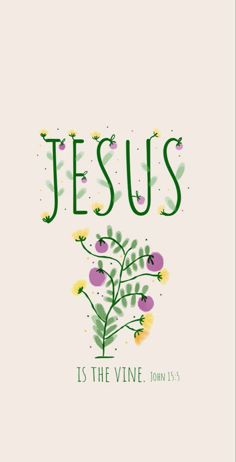 John 15:5 Jesus is the vine. Apart from Him, we can do nothing. John 15 5 Wallpaper, John 15:5, Clean Vanity, Bottle Vases Wedding, Garden Bricks, Bible Phrases, Jesus Pics, Great Bible Verses, Pray Wait Trust