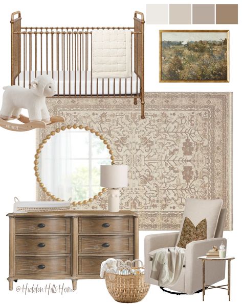 Shop Abigail 3 -in-1 Convertible Crib and other curated products on LTK, the easiest way to shop everything from your favorite creators. Antique Dresser For Nursery, Nursery Brass Crib, White And Wood Nursery Ideas, Soft Neutral Nursery, Peter The Rabbit Nursery, Vintage Cottage Core Nursery, Light Wood Crib Nursery, Neutral Nursery Room Inspiration, Natural Wood Nursery Furniture