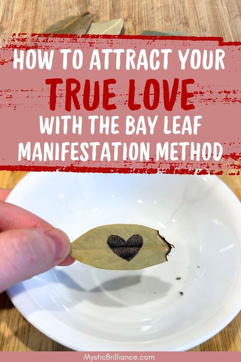 Picture of person holding burning bay leaf with heart drawn on it with black marker over bowl with text overlay How to Attract Your True Love With the Bay Leaf Manifestation Method Bay Leaf Love Spell, Bay Leaves Manifestation, Bay Leaf Ritual, Bay Leaf Manifestation, Bay Leaf Magic, Burning Bay Leaves, Witchcraft Diy, Miss My Ex, Easy Love Spells