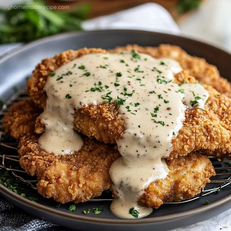 Classic Southern Chicken Fried Steak - My Home Made Recipe Best Chicken Fried Steak Recipe, Southern Chicken Fried Steak, Beef Cubed Steak, Country Fried Chicken, Chicken Fried Steak Recipe, Fried Steak Recipes, Chicken Fried Chicken, Meat And Veggies, Southern Chicken