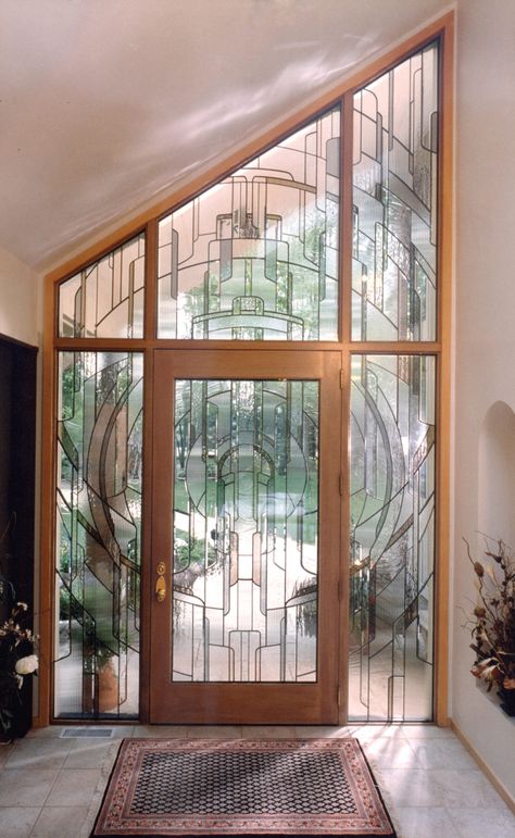 Custom Stained Glass Windows Columbus, Ohio - Residential Homes | Franklin Art Glass Window Glass Design, Leadlight Windows, Custom Wood Doors, Modern Stained Glass, Stained Glass Door, Door Glass Design, Glass Doors Interior, Custom Stained Glass, Interiors Dream