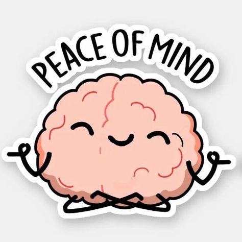 Peace Of Mind Funny Brain Meditation Pun  Sticker | Zazzle Sticker #sticker Stickers #stickers freesticker #freesticker freestickers #freestickers free download sticker #freedownloadsticker 10.93 Cute Quotes Stickers, Cute Stickers Printable Aesthetic, Mindfulness Stickers, Funny Sticker Ideas, Vision Board Stickers, Stickers Design Ideas, Brain Puns, Animal Expressions, Brain Sticker