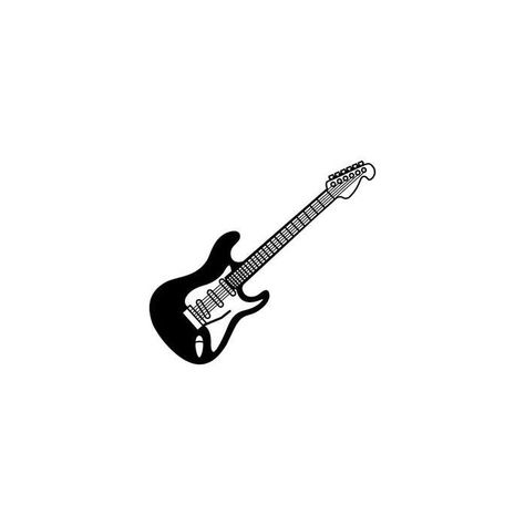 Mini Guitar Tattoo, Bass Guitar Tattoo, Guitar Doodle, Guitar Outline, Guitar Icon, Guitar Tattoo Design, Guitar Illustration, Guitar Logo, Small Guitar