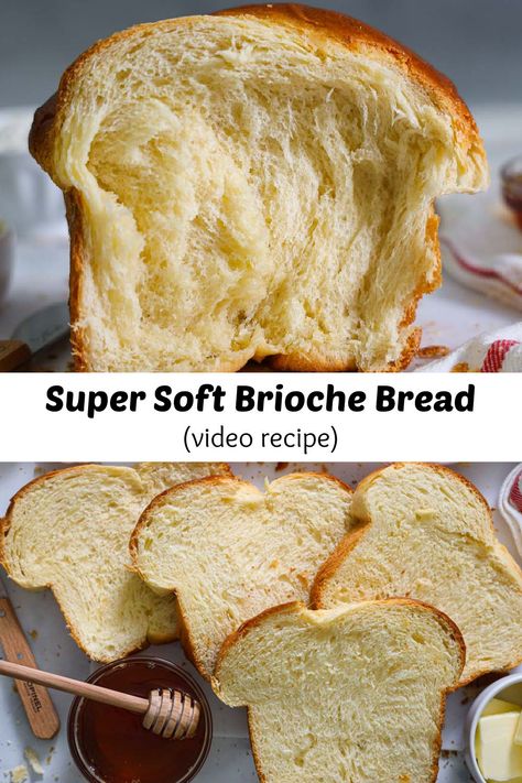 Best Fluffy Bread Recipe, Homemade Brioche Bread Recipes, Easy Brioche Recipe, Best Brioche Recipe, Diy Brioche Bread, Bread Recipes Soft, Bread Maker Brioche Recipe, Bread Recipes Brioche, Garlic Brioche Bread