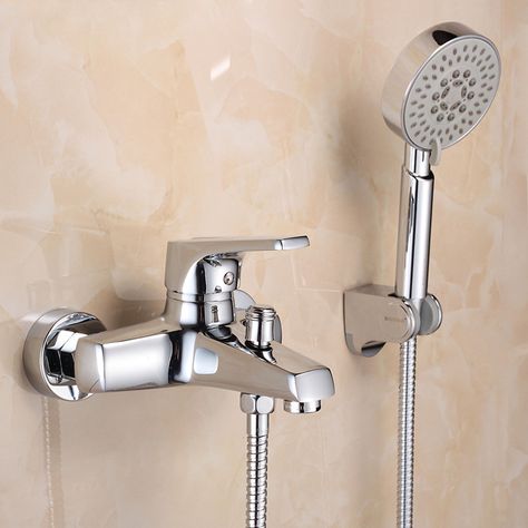 Cheap wall mounted bathroom faucet, Buy Quality faucet bath directly from China brass mixer Suppliers: Wall Mounted Bathroom Faucet Bath Tub Mixer Tap With Hand Shower Head Shower Faucet hot and cold spout brass mixer torneira Enjoy ✓Free Shipping Worldwide! ✓Limited Time Sale ✓Easy Return. Bath Tub Faucets, Brass Bathtub, Wall Mounted Bathroom Faucet, Bathtub Spout, Shower Over Bath, Bathroom Shower Faucets, Bathroom Transformation, Wall Mount Faucet Bathroom, Bathroom Bathtub