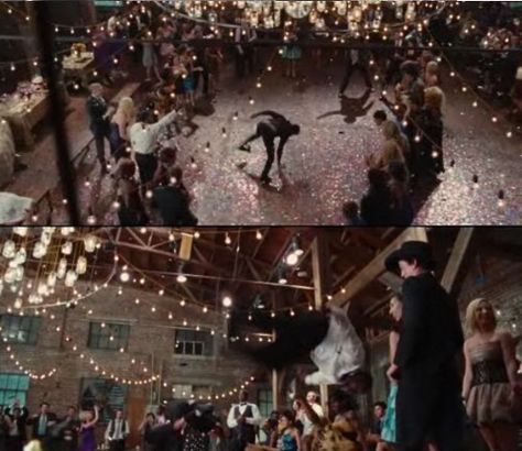 Love the chandelier they built for this scene - Footloose 2011 Footloose Prom, Footloose Party, Footloose Movie, Prom Committee, Footloose Dance, Country Prom, Prom Planning, Barn Lights, Fall Ball