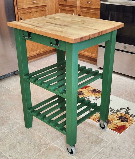 Small Butcher Block Island, Homemade Kitchen Island, Kitchen Workbench, Butcher Block Cart, Butcher Block Kitchen Cart, Small Kitchen Cart, Diy Kitchen Cart, Small Kitchen Window, Ikea Butcher Block