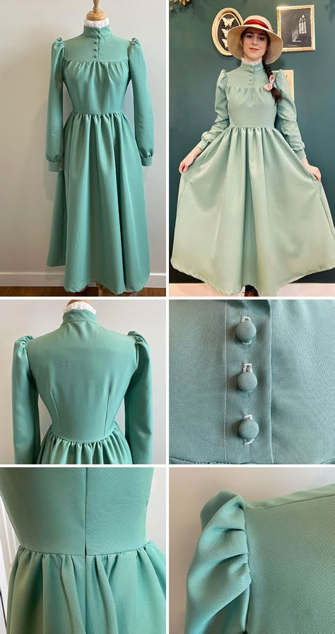 Howl Moving Castle Dress, Sophie Dress Howls Moving Castle, Sophie Dress Howl, Sophie Howls Moving Castle Outfit, Howl's Moving Castle Inspired Outfits, Howls Moving Castle Clothing Style, Howls Moving Castle Wedding Dress, Sofie Howls Moving Castle Cosplay, Diy Howls Moving Castle