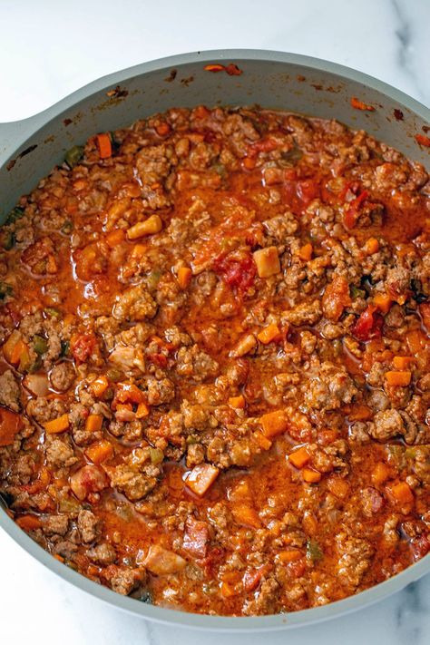 Ground Pork Bolognese, Ground Pork Ragu, Minced Pork Pasta, Pork Pasta Sauce, Italian Ground Pork Recipes, Ground Pork Spaghetti Sauce, Pork Bolognese Sauce, Ground Pork Spaghetti, Pork Minced Meat Recipe