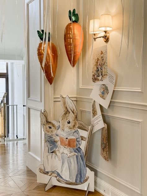 Rabbit Theme Party, Peter Rabbit Theme Party, Peter Rabbit Birthday, Peter Rabbit Party, Rabbit Birthday, Baby Birthday Themes, Bunny Birthday, Baby Room Inspiration, Baby Shower Photos