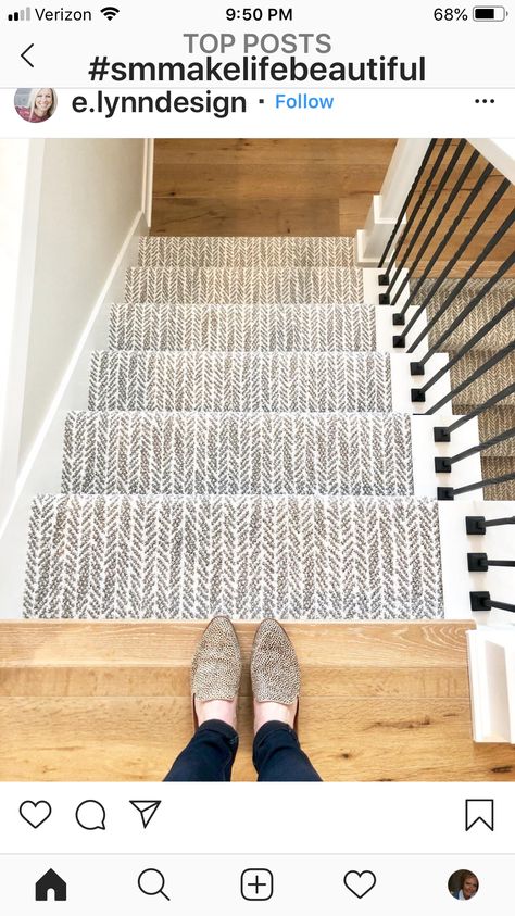 Carpet For Stairs, Kaufmann House, Carpet Staircase, Staircase Remodel, Stair Remodel, Apartment Decoration, Moroccan Carpet, Parade Of Homes, So Fresh