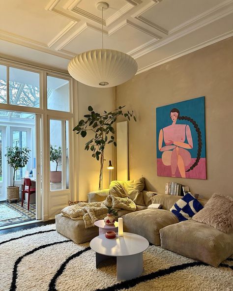 Groovy Decor, Colourful Living Room Decor, Dream Apartment Decor, Colourful Living Room, Apartment Decor Inspiration, Dream House Interior, Dream Apartment, Apartment Inspiration, Living Room Inspo