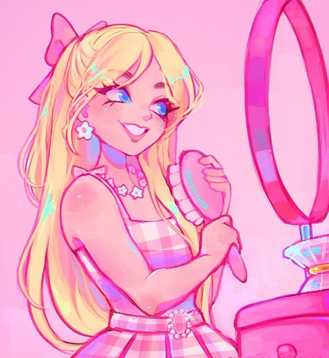 Barbie Fan Art, Barbie Fanart, Hi Barbie, Barbie Drawing, Arte Do Kawaii, Barbie Art, Pretty Drawings, Barbie Movie, Dessin Adorable