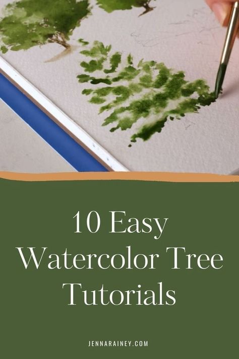 Learn how to paint watercolor trees with ease through this video tutorial. Perfect for beginners, it provides step-by-step instructions to create various tree types, enhancing landscapes and nature scenes in your artwork. With tips on color mixing and brush techniques, you’ll be able to add a natural touch to your paintings effortlessly. Painting Trees Watercolor, Watercolor Trees Tutorial, Basics Of Sketching, Painting Easy Watercolor, Trees Tutorial, Sketching Shading, Tree Types, Brush Techniques, Trees Watercolor