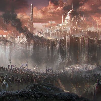 ArtStation - silentfield Fantasy Battlefield, Fantasy Warfare, Targaryen Fashion, Fantasy Fortress, Fantasy Army, Dark Souls Wallpaper, Fantasy Battle, Knight Art, Fantasy Concept