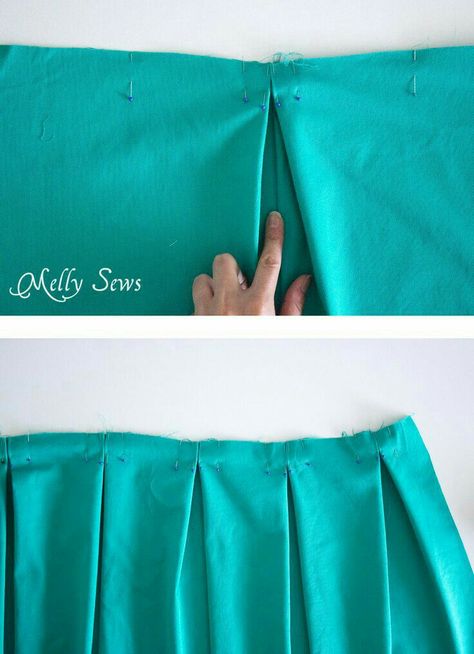 Pleated Skirt Tutorial, Wrap Skirt Tutorial, Pleated Skirt Pattern, Melly Sews, Rok Mini, Skirt Patterns, Skirt Tutorial, Sewing Tutorials Clothes, Diy Skirt