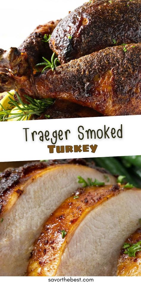 Our Traeger smoked turkey is flavored with a dry brine and injected with a savory turkey injection. The result is a juicy, flavorful, and perfectly seasoned bird that is sure to be the star of your holiday feast! Cajun Turkey Brine, Traeger Smoked Turkey, Smoked Turkey Brine, Holiday Appetizer Ideas, Kebabs Skewers, Turkey Brine Recipe, Dishes For A Crowd, Pork Brisket, Smoked Prime Rib