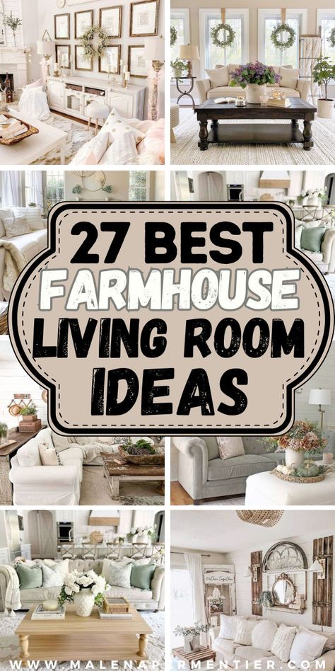 farmhouse living. room ideas Farmhouse Decor Family Room, Ideas For Farmhouse Living Room, Clean Farmhouse Style Living Room, Farmhouse With Gold Accents Living Room, Farmhouse Living Room Ideas On A Budget, Modern Farmhouse Small Living Room Ideas, Farmhouse Wall Decor Ideas Living Room, Living Room Farmhouse Decor Ideas, How To Decorate An Old Farmhouse