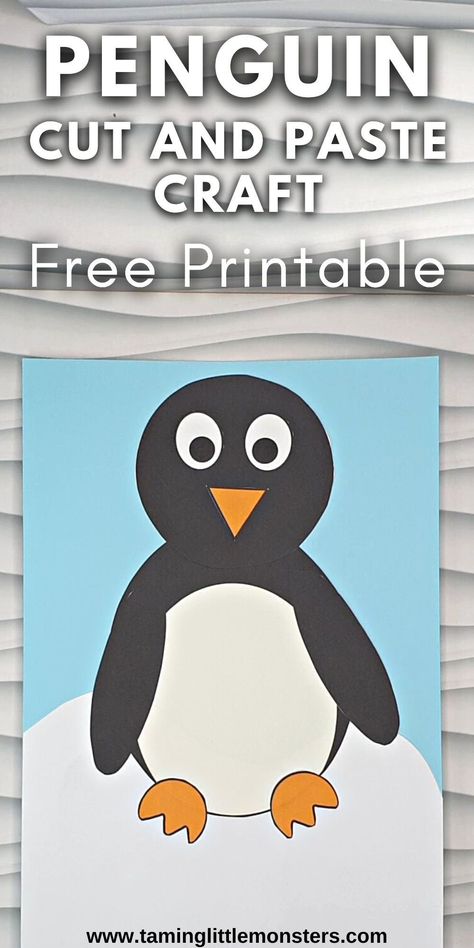 Diy Penguin Crafts, Penguin Template, Arctic Animals Preschool Activities, Penguin Crafts Preschool, Arctic Animals Crafts, Craft Activities For Toddlers, Activity For Preschool, Penguin Crafts, Penguin Craft