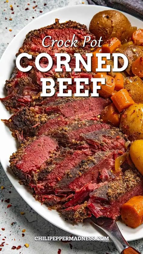 Today, my friends, I'm going to show you how to make a delicious Slow Cooker Corned Beef. This slow cooker corned beef recipe is everything you need for fall-apart tender corned beef, with real flavor from the homemade corned beef spices. Slow Cooker Cornbeef Brisket, Corned Beef In A Crock Pot, Slow Cooked Corn Beef, The Tipsy Housewife Corned Beef, Crockpot Cornbeef Brisket, Crockpot Cornbeef Brisket Crock Pot, Corned Beef In Slow Cooker Crock Pot, Corn Beef In Slow Cooker, Corned Beef Recipes Slow Cooker Easy