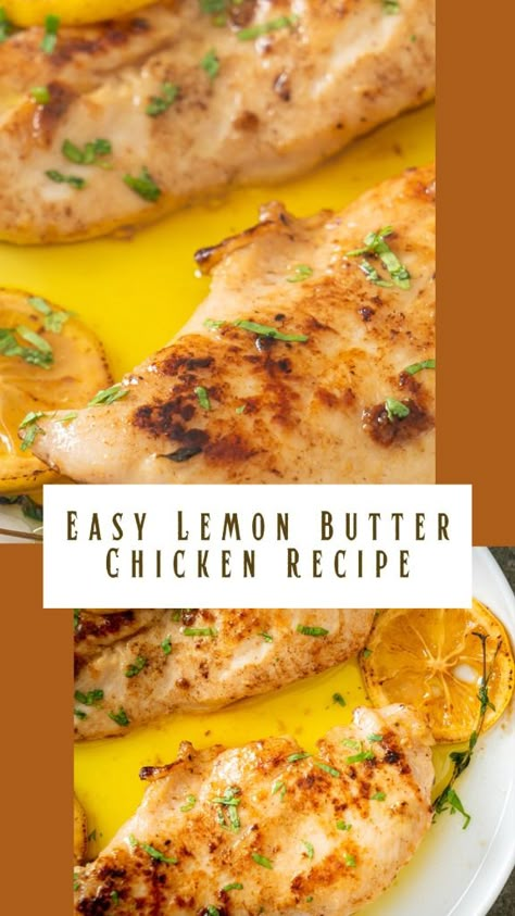 Easy Lemon Butter Chicken Recipe - Appetizers & Entrees Walk Ons Lemon Butter Chicken, Keto Lemon Butter Chicken, Easy Lemon Butter Chicken, Lemon Butter Sauce For Chicken, Lemon Butter Chicken Thighs, Lemon Butter Chicken Breast, Food Dinner Chicken, Baked Lemon Chicken Breast, Lemon Chicken Breast