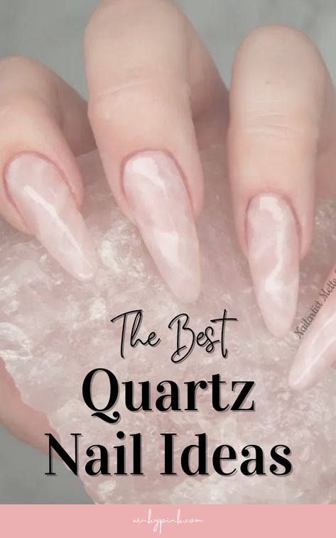 This Post has 28 Beautiful Quartz Nail Ideas That You Will Love! From Rose quartz to jade, you are sure to find some rocky nail inspo for your next manicure. Jade Nails How To, Quartz Nail Designs, Quartz Nail Art, Rose Quartz Nails, Quartz Nails, Quartz Nail, Milkshakes, White Quartz, Mani Pedi