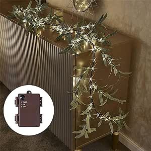 Birchlitland Lighted Olive Garland Battery Operated with Timer 6FT 96 LED Fairy Lights, Faux Vine with Lights for Mantel Fireplace Wall Patio Wedding and Holiday Decor Olive Garland, Holiday Fireplace Decor, Above Fireplace Decor, Twig Garland, Garland With Lights, Lighted Garland, Backdrop Arch, Holiday Fireplace, Christmas Lights Garland