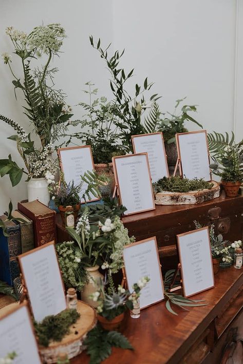 Wedding Photo Table, Fern Wedding, Foliage Wedding, Wedding Table Plan, Table Plan, Seating Plan, Botanical Wedding, Seating Chart Wedding, Woodland Wedding