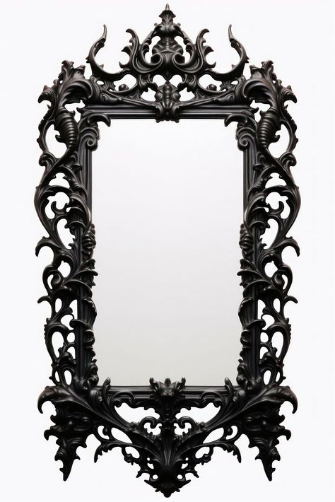 Gothic mirror frame black. | premium image by rawpixel.com Gothic Mirror Frame, Mirror Frame Black, Gothic Mirrors, Espejos Aesthetic, Mirror Png, Simply Plural, Gothic Png, Gothic Frame, Gothic Mirror