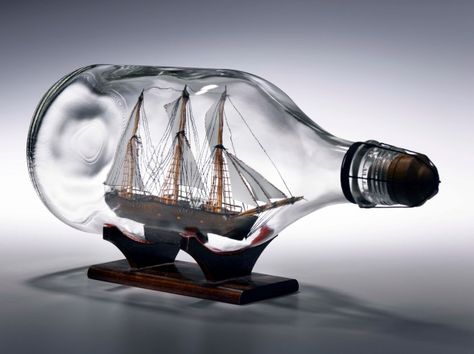 Bottle Ship, Boat In A Bottle, Ship Bottle, Basic Carpentry, Pokemon Room, Ship In Bottle, Ship In A Bottle, Pirate Boats, Navi A Vela