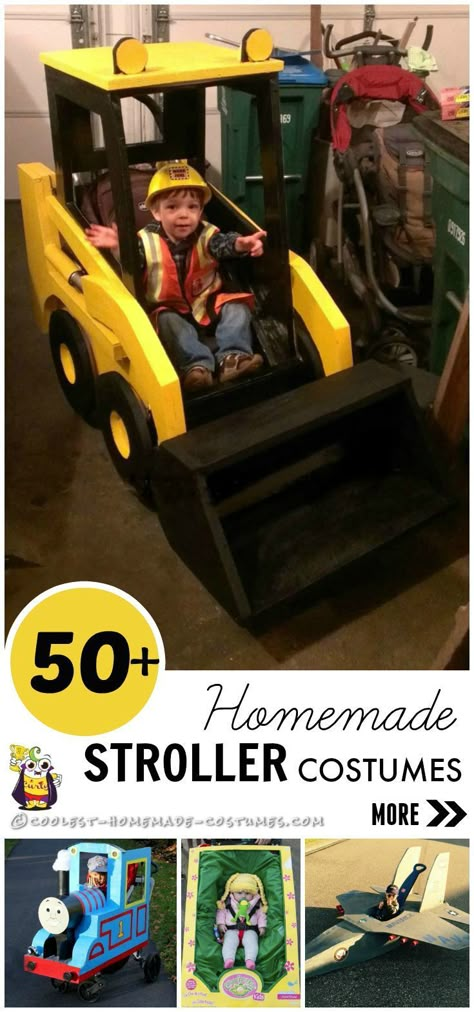 Coolest Homemade Costumes for Babies and Toddlers in Strollers Baby Stroller Costume, Stroller Halloween Costumes, Wagon Halloween Costumes, Stroller Costume, Boys Halloween Costumes Diy, Toddler Boy Costumes, Costumes For Babies, Sibling Halloween Costumes