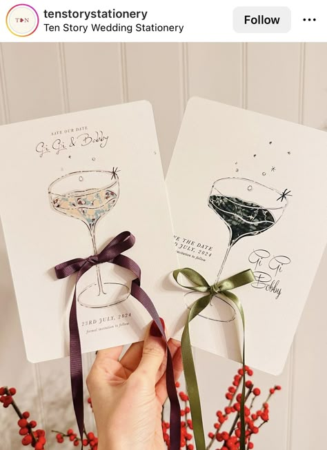 Martini Please, Red Amethyst, Blue Martini, Story Wedding, Tiny Bow, 카드 디자인, Racing Green, Invitation Inspiration, December 17