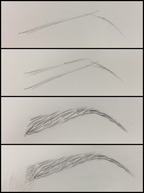 How To Draw An Eyebrow Step By Step, Eyebrow Step By Step Drawing, Simple Eyebrow Drawing, Brows Tutorial Drawing, Step By Step Eyes Drawing, Drawing Eye Brow, Easy Way To Draw Eyebrows, Drawing Of Eyebrows, Drawing Ideas Eyebrows