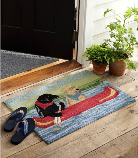 Indoor-Outdoor Rugs | Home Goods at L.L.Bean Dog Rug, Punch Rug, Love Quinn, Cabin Renovation, Girl Apartment, Dog Motif, Vibrant Rugs, Dog Home