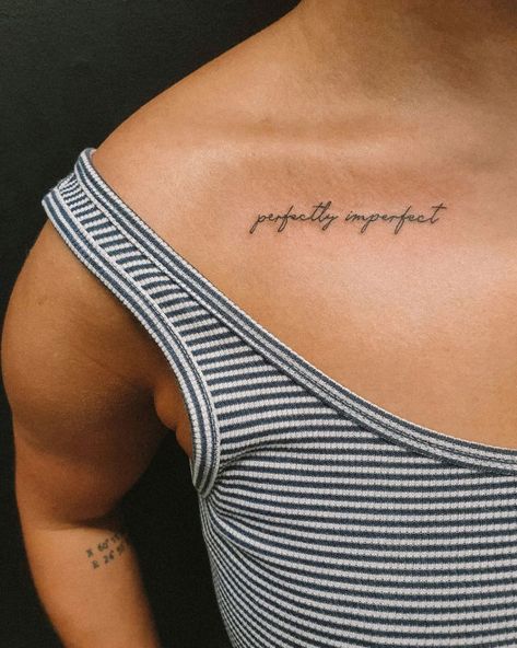 Imperfection Tattoo, Imperfect Tattoo, Tattoos 2022, Phoenix Tattoo Feminine, Female Aesthetic, Unique Small Tattoo, Tattoo Placements, Fonts Cursive, Fonts Lettering